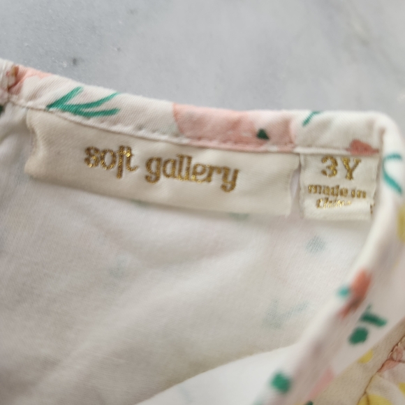 Soft Gallery Pastel Floral Kids Dress - Picture 2 of 3
